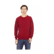 Luxe Crewneck Sweater in Rood Baldinini , Red , Heren