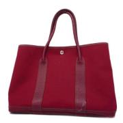 Pre-owned Fabric totes Hermès Vintage , Red , Dames