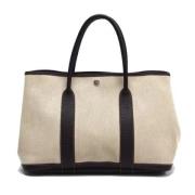 Pre-owned Fabric totes Hermès Vintage , Beige , Dames