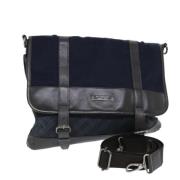 Pre-owned Canvas shoulder-bags Burberry Vintage , Blue , Unisex