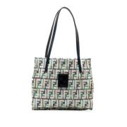 Pre-owned Leather totes Fendi Vintage , Green , Dames