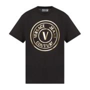 Bedrukt T-shirt Versace Jeans Couture , Black , Heren