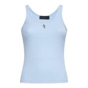 Geribbelde Tank Top Amiri , Blue , Dames