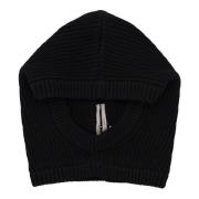 Ribgebreide Bivakmuts Hood Zwart Accessoires Rick Owens , Black , Dame...