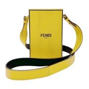 Pre-owned Leather shoulder-bags Fendi Vintage , Yellow , Heren