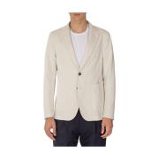 Slim Fit Katoen Linnen Blazer Manuel Ritz , Beige , Heren