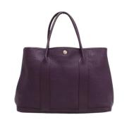 Pre-owned Fabric totes Hermès Vintage , Purple , Dames