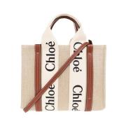 Woody Kleine shopper tas Chloé , Beige , Dames