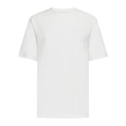 Witte Katoenen Crew Neck T-shirt Jil Sander , White , Dames