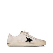 Versleten V-Star sneakers - Wit Golden Goose , Beige , Heren