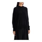 Oversized Cashmere Crew Neck Pullover Jil Sander , Black , Dames