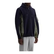 Gelaagde Sweatshirt-Stijl Bomberjack Sacai , Blue , Heren