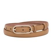 Gesp Riem Kalfsleer Groen Lottusse , Beige , Dames