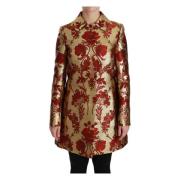 Gouden Brokaat Bloemen Trenchcoat Dolce & Gabbana , Multicolor , Dames