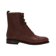 Bruine kalfsleren Cambridge veterschoenen enkellaarzen Lottusse , Brow...