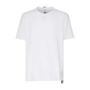 Witte Katoenen T-shirt Ronde Kraag Korte Mouwen Thom Browne , White , ...