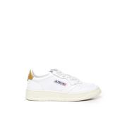 Witte Leren Sneakers met Suède Inzetstukken Autry , White , Dames