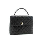 Pre-owned Leather chanel-bags Chanel Vintage , Black , Dames