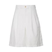 Witte Shorts met Riemlussen Comme des Garçons , White , Heren