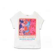 Kimono Mouw Bedrukt T-shirt Oltre , White , Dames