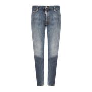 Navy Cool Guy Distressed Denim Jeans Dsquared2 , Blue , Heren