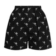 Shorts met bedrukt monogram Balenciaga , Black , Heren