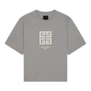 Grijze Katoenen Crew Neck T-shirt Givenchy , Gray , Heren