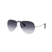 Metalen Zonnebril in Zilver met Grijs Verloop Ray-Ban , Gray , Heren