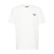 Witte Grand T-shirt met Logo Print A.p.c. , White , Dames