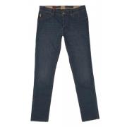 Klassieke 5-Pocket Jeans met knoopsluiting Tramarossa , Blue , Heren