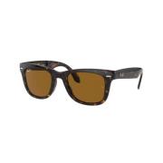 Folding Wayfarer Zonnebril in Kleur Ray-Ban , Brown , Heren