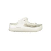 Witte Polyethyleen Flip Flops met Enkelband Carrera , White , Dames