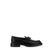 Klassieke Zwarte Leren Loafers Tod's , Black , Heren