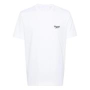 Wit T-shirt met Geborduurde Handtekening Givenchy , White , Heren