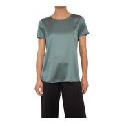 Casual Katoenen T-Shirt Max Mara , Green , Dames