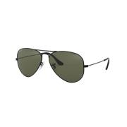 Aviator Zonnebril Zwart Metaal Gepolariseerd Groen Ray-Ban , Black , U...