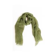 Elegante Groene Bedrukte Modal Sjaal Trussardi , Green , Dames