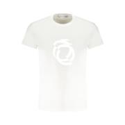 Heren Bedrukt Logo T-Shirt Trussardi , White , Heren