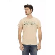 Elegante Beige Korte Mouw Tee Trussardi , Beige , Heren