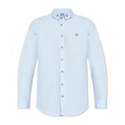 Shirt met logo Vivienne Westwood , Blue , Heren