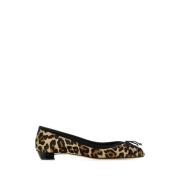 Gedrukte Armadillo Ballerinas Alexander McQueen , Brown , Dames