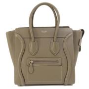 Pre-owned Leather celine-bags Celine Vintage , Beige , Dames