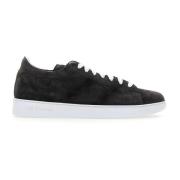 Grijze sneakers van kalfsleer met boxzool Kiton , Gray , Heren