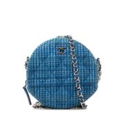 Pre-owned Leather shoulder-bags Chanel Vintage , Blue , Dames