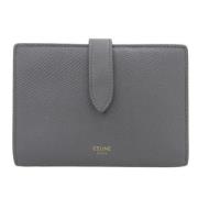 Pre-owned Leather wallets Celine Vintage , Gray , Dames