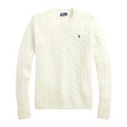 Witte Sweater Girocollo Lange Mouw Ralph Lauren , White , Dames