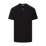 Zwart T-shirt met Wit Logo Off White , Black , Heren