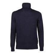 Turtleneck Sweater Drumohr , Blue , Heren