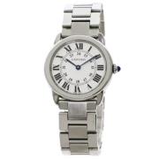 Pre-owned Stainless Steel watches Cartier Vintage , Gray , Dames