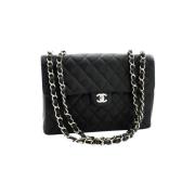 Pre-owned Leather chanel-bags Chanel Vintage , Black , Dames